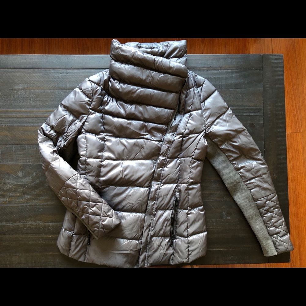 BCBG Down Jacket | Silver Grey